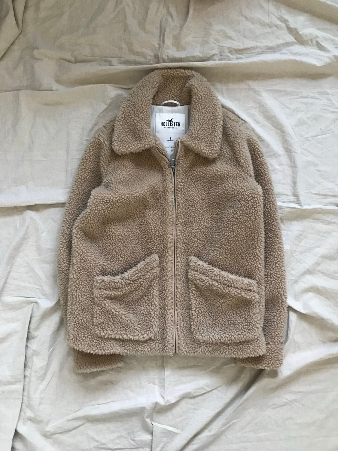 홀리스터 베이지 플리스 집업 상품이미지6
