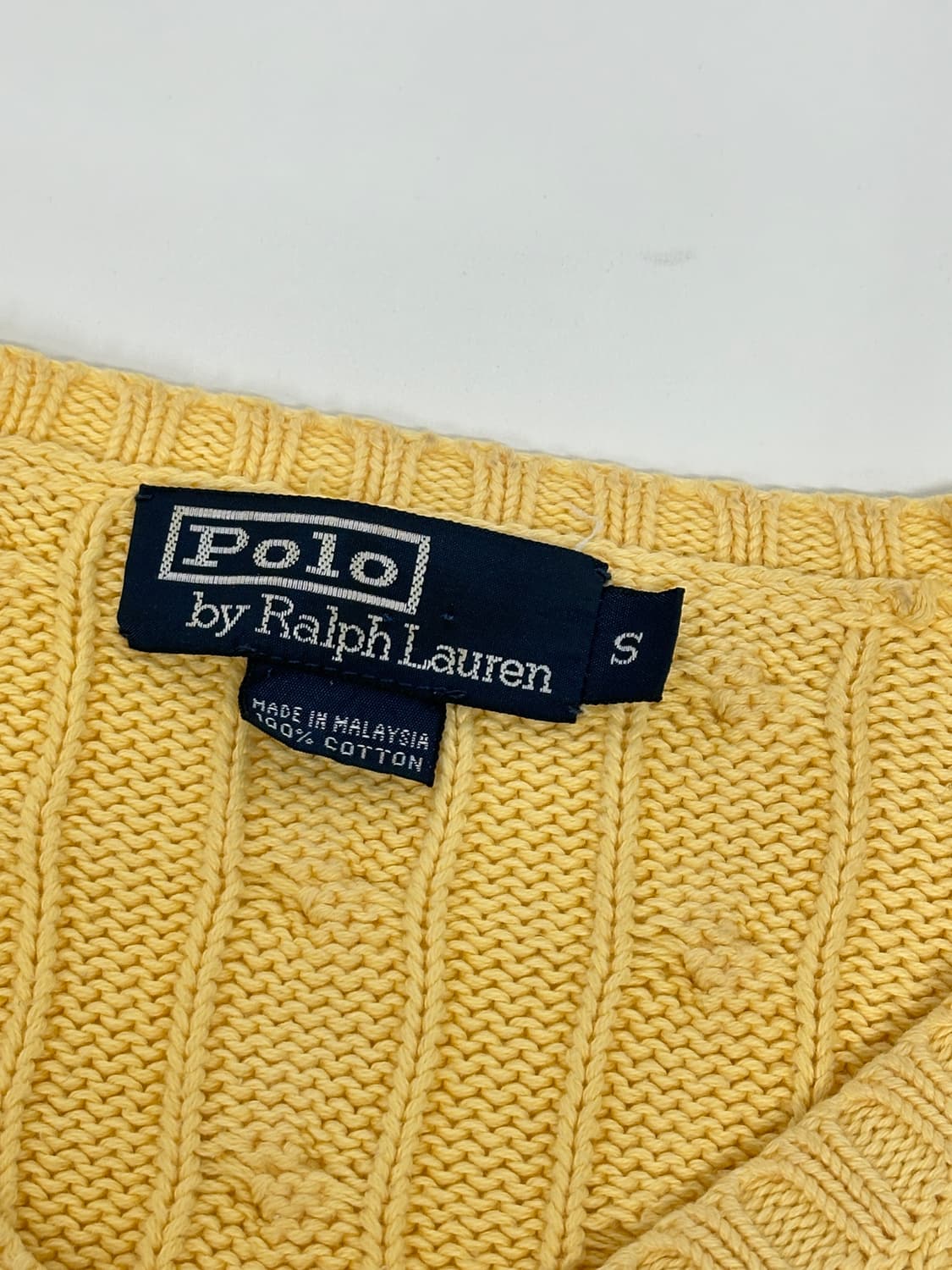 폴로 브이넥 케이블 니트 (실측M) 상품이미지4