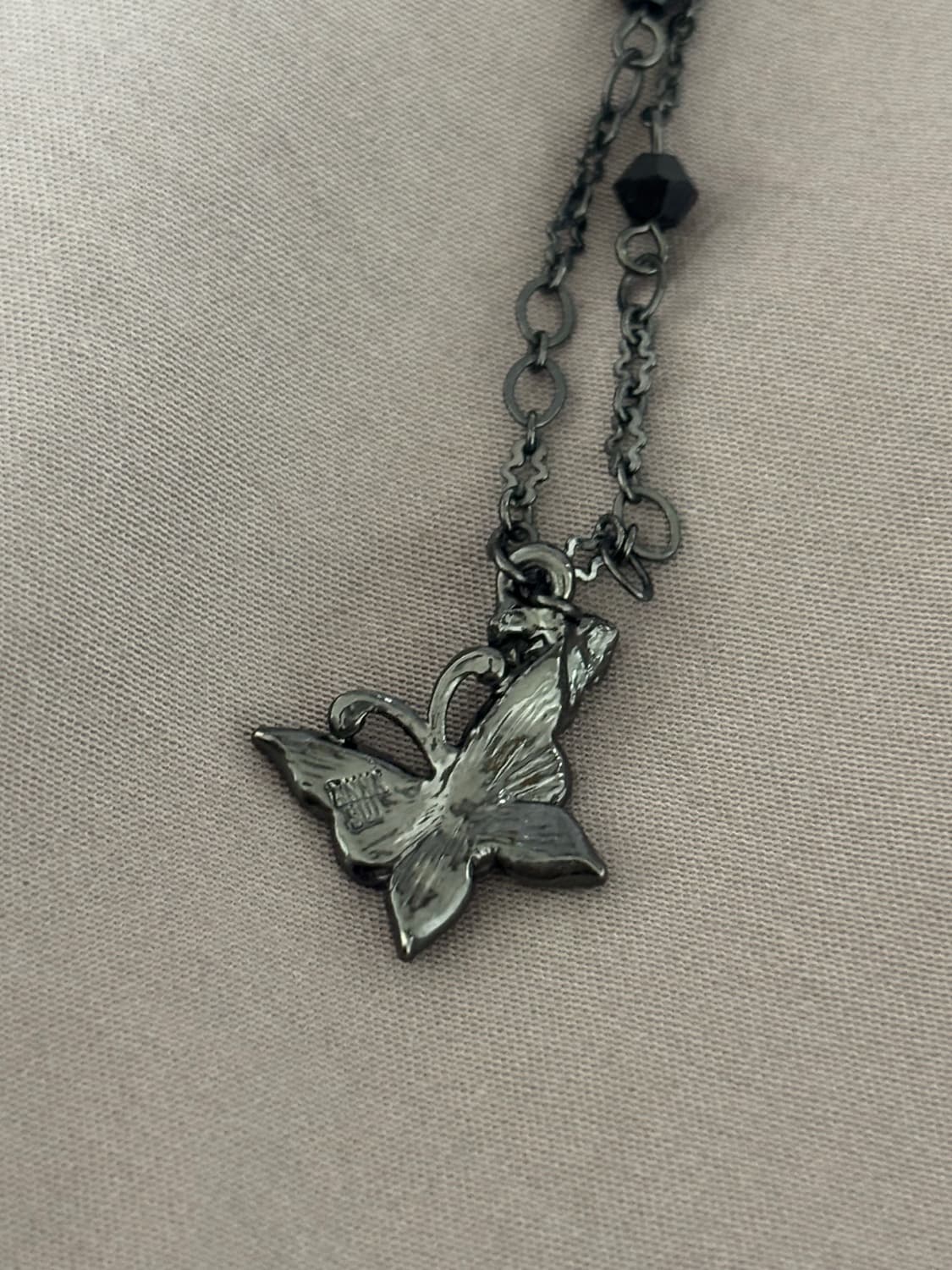 빈티지 안나수이 퍼플 나비 목걸이 + 레이어드용 목걸이 세트 상품이미지7