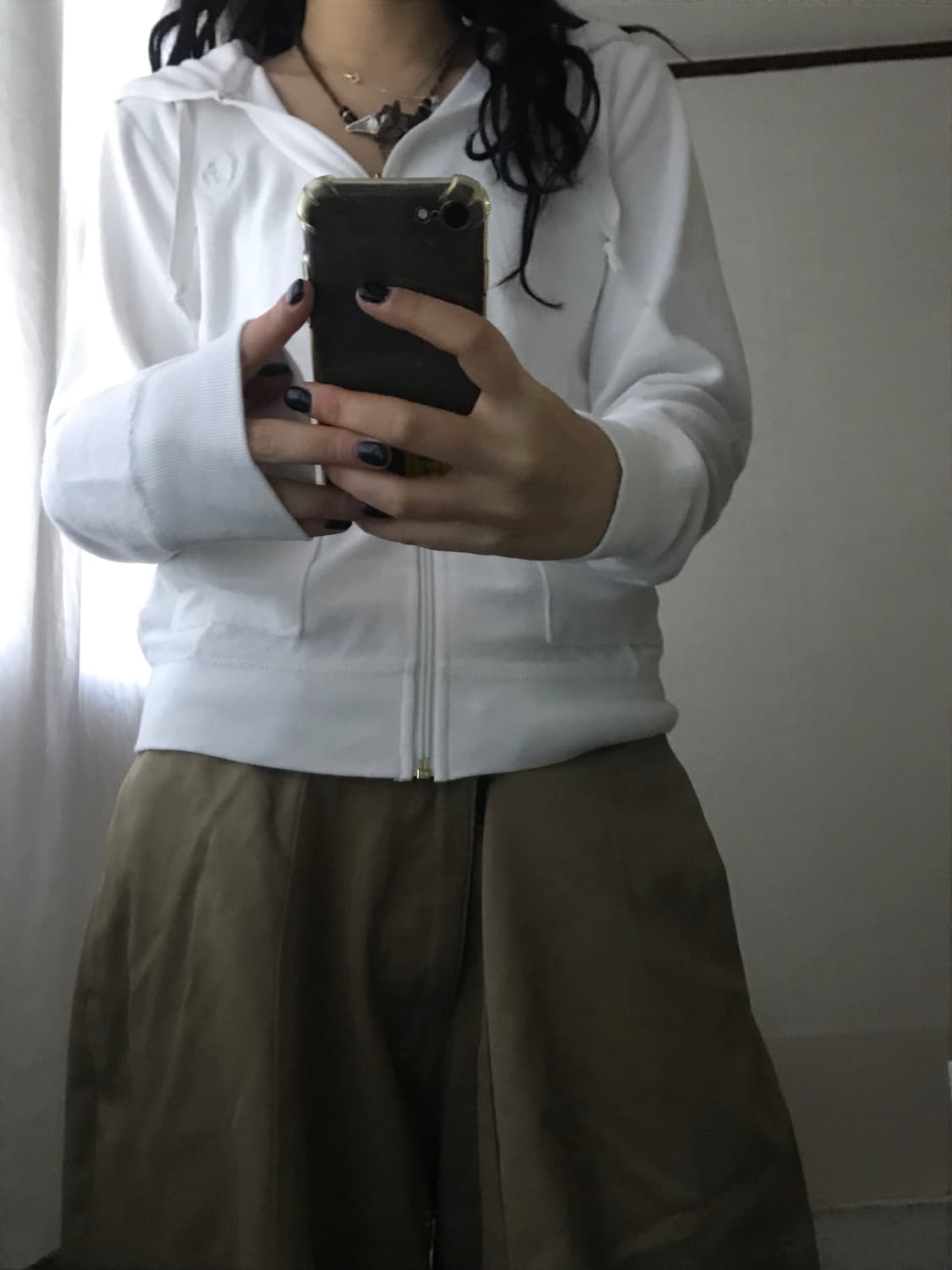 타미힐피거 화이트 벨루어 후드집업 상품이미지2