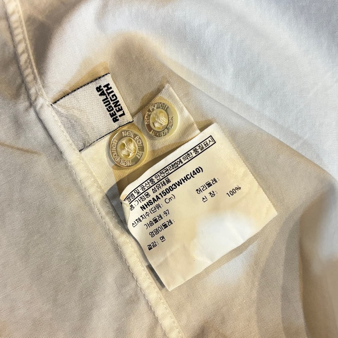 [새상품] neil barrett 닐 바렛 페이크타이 셔츠 상품이미지2