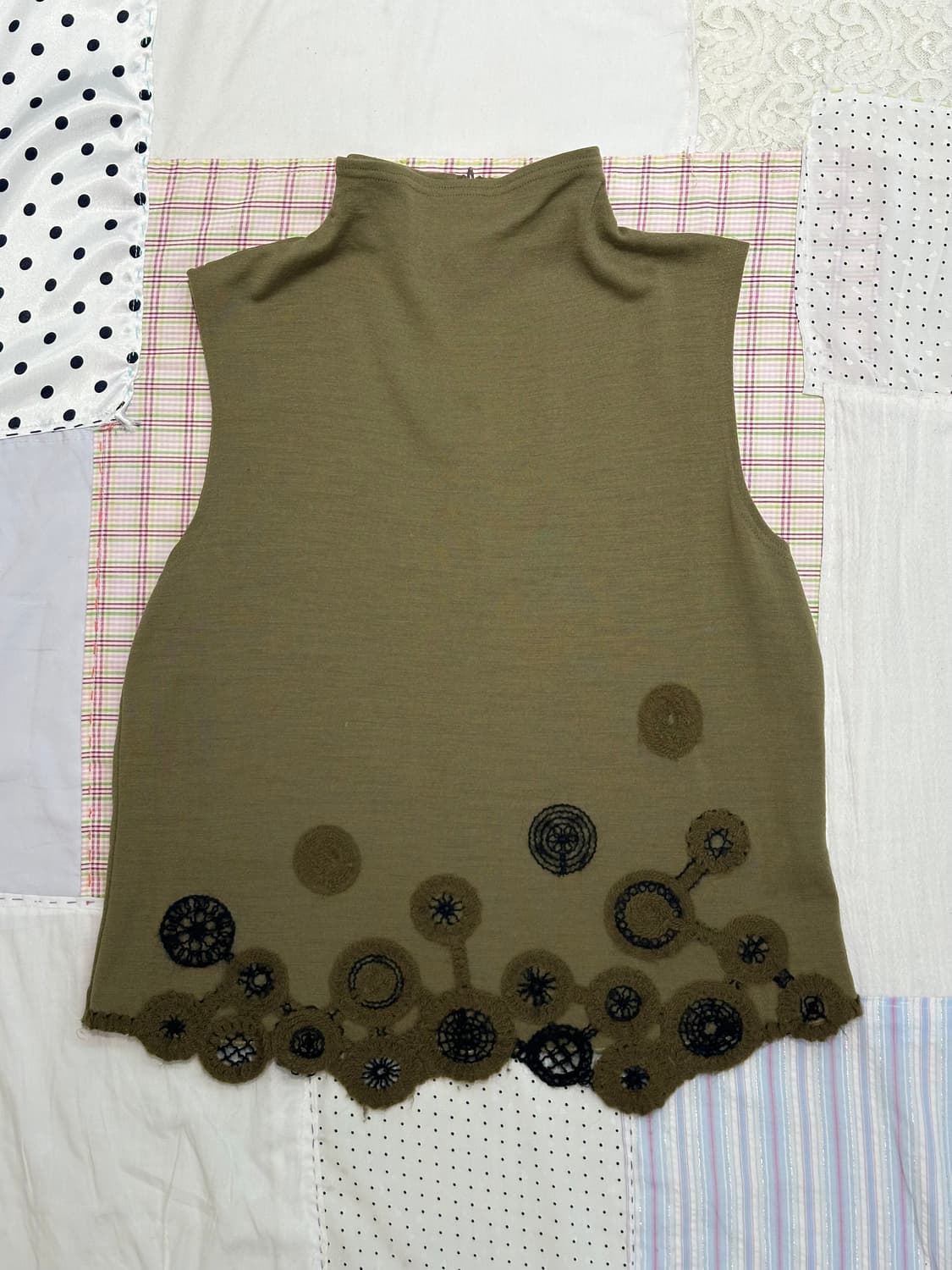 올리브 자수 나시 상품이미지8