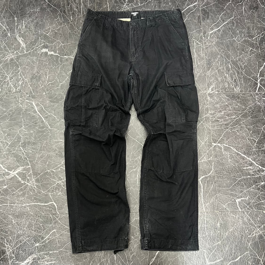 칼하트 WIP 에비에이션 카고팬츠 블랙 상품이미지4