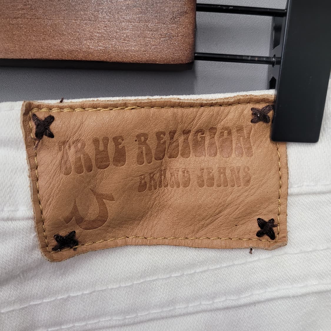 True Religion 트루릴리젼 Y2K 로우라이즈 부츠컷 화이트진 상품이미지4