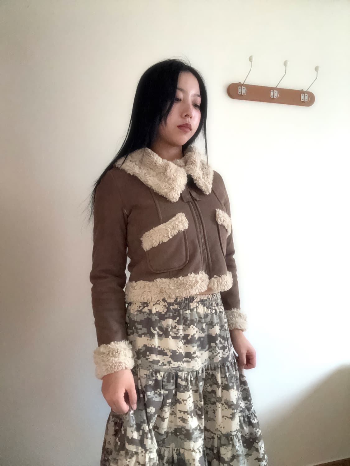 크롭 무스탕 상품이미지2