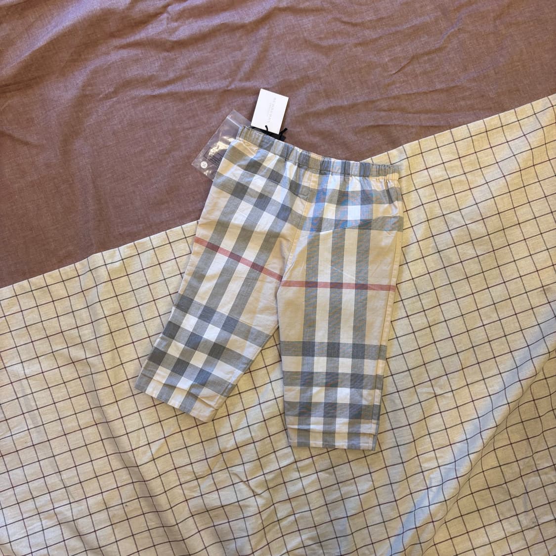 버버리 키즈 체크 팬츠(73/44)   상품이미지3