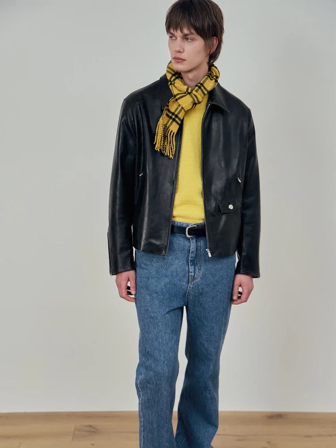 STU Lamb Skin Leather Jacket Black 상품이미지2