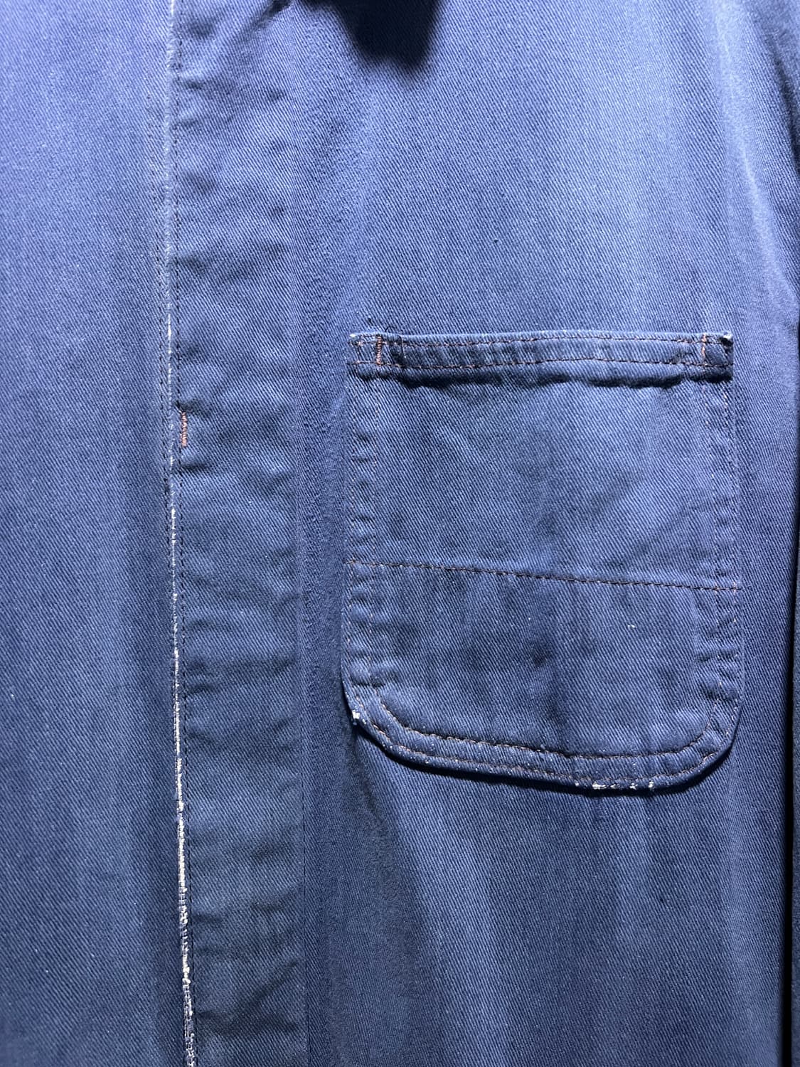 [M]90's 빈티지 워싱 3포켓 프렌치 워크 자켓 상품이미지3
