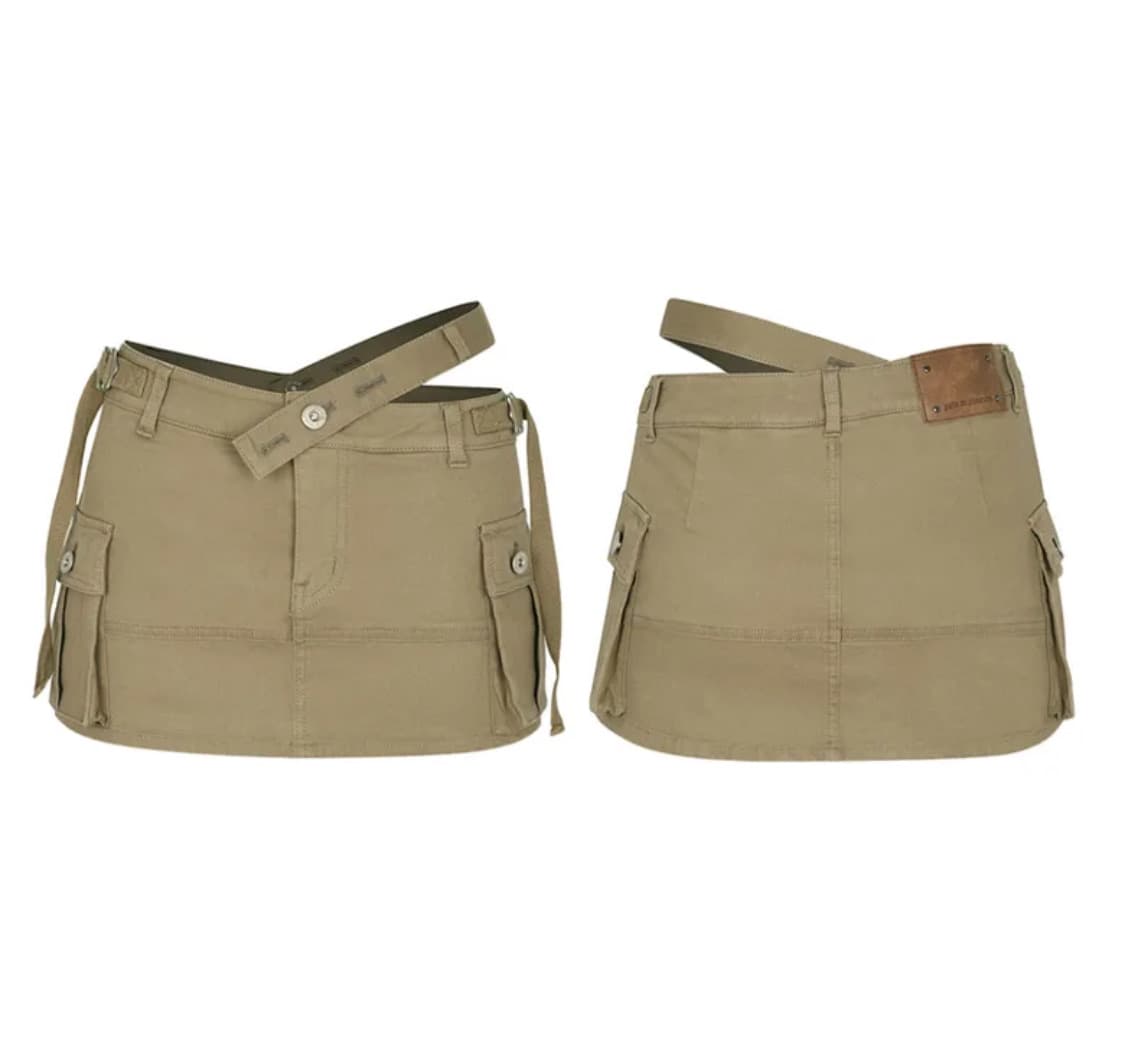 페인오어플레저 NIX MINI SKIRT khaki 상품이미지2