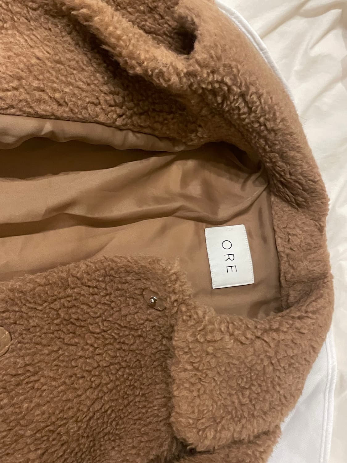 ORE 오어 카멜 퍼 코트 상품이미지9