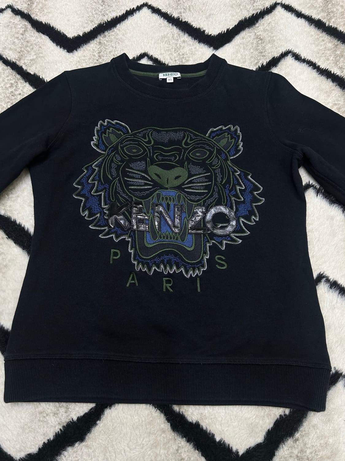 [XS]KENZO 자수 타이거 맨투맨/블랙 상품이미지3