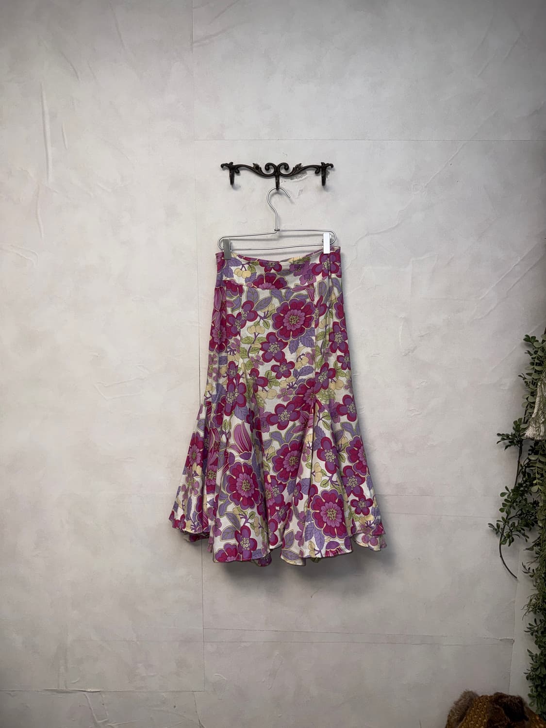 Pink lavender oriental floral skirt  상품이미지4