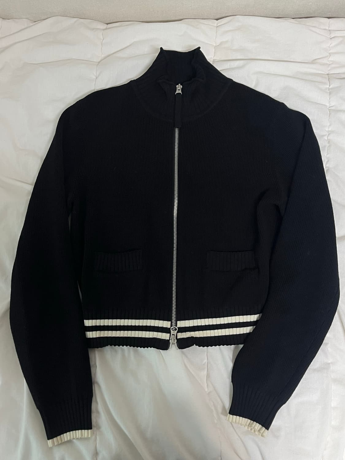 마뗑킴 스펠 포인트 가디건 블랙 S사이즈 상품이미지3