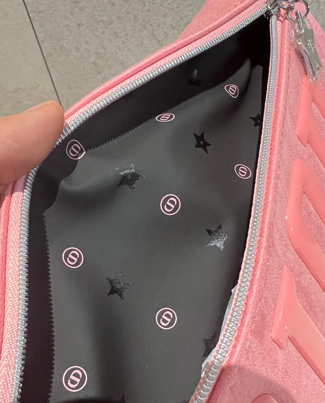 디올 스웨이드 핑크 파우치 겸 클러치 상품이미지5