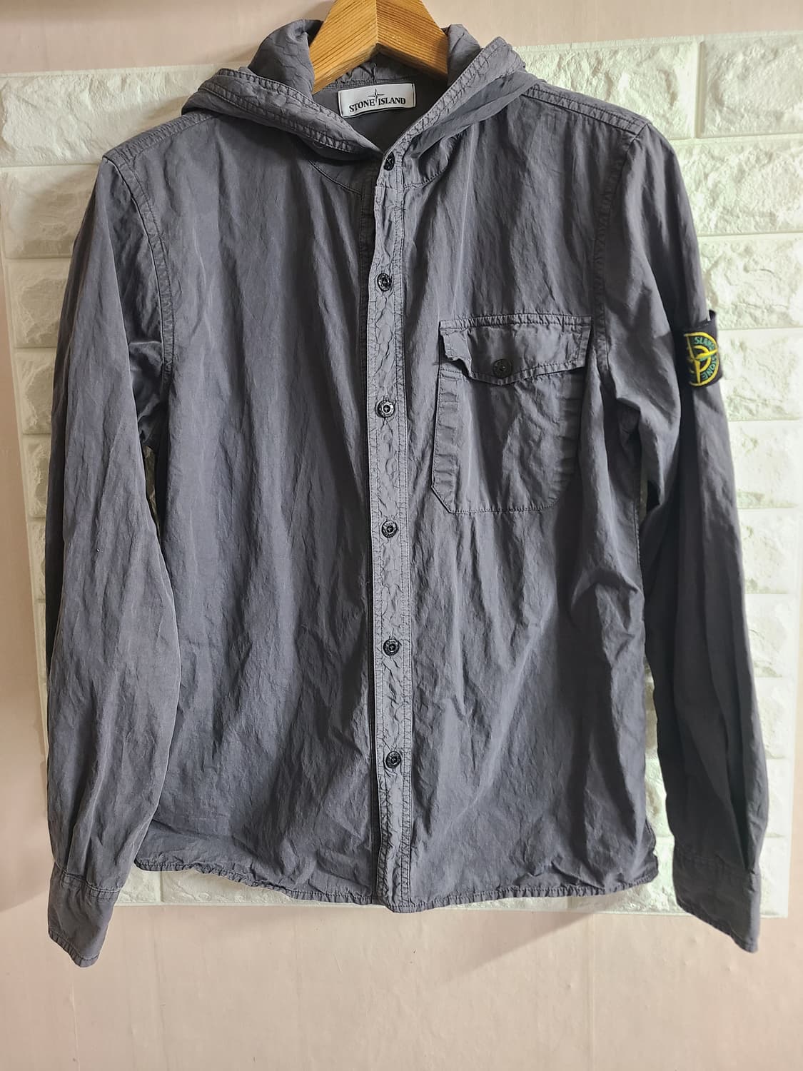 스톤아일랜드 후드 셔츠 그레이(95) 상품이미지1