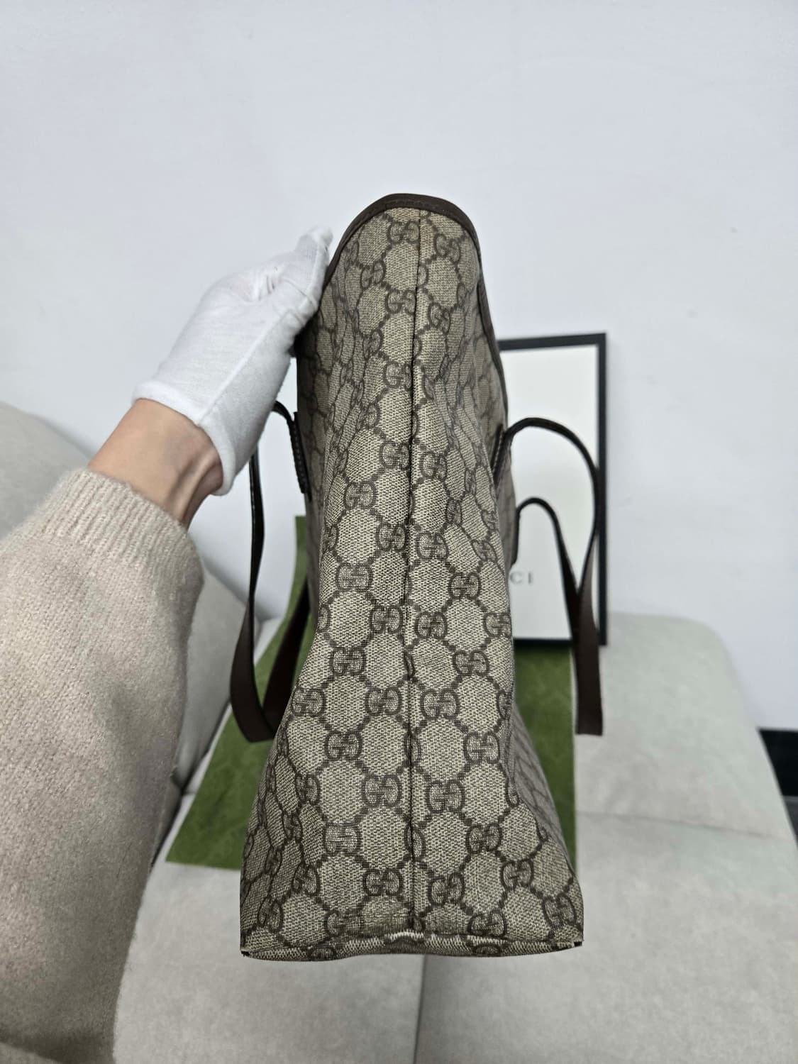 [보증서 정품] 구찌 시그니처 라지 토트백 상품이미지1