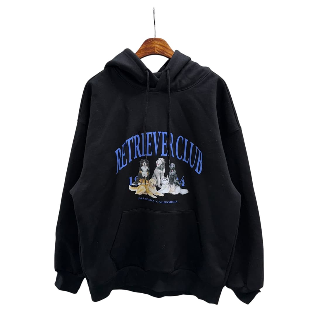 [L] 리트리버클럽 블랙 후드티 상품이미지3