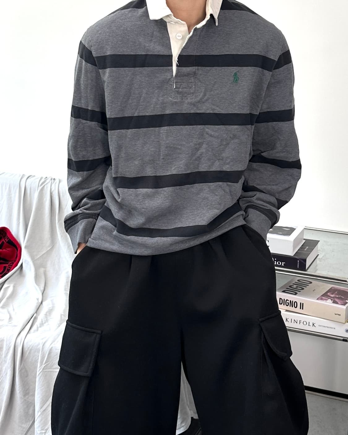 폴로 랄프로렌 스트라이프 럭비 pk L 상품이미지1