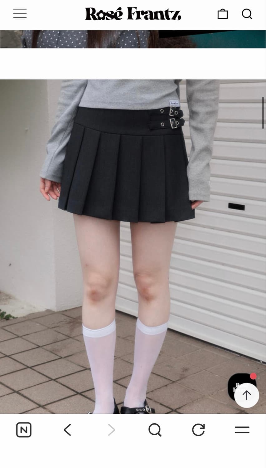 로제프란츠 스커트 Double Buckle Pleat Mini Skirt 상품이미지3