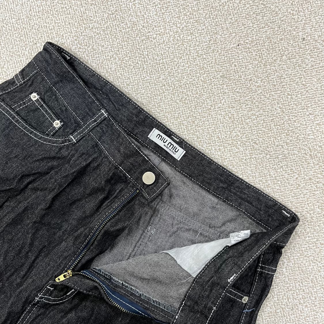 [2XL] 고급 와이드핏 흑청 데님 청바지 0116M1 상품이미지2