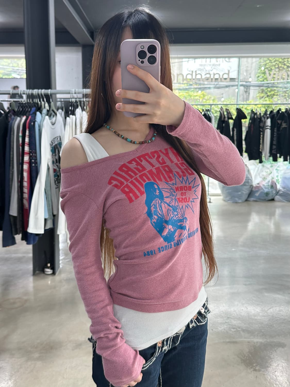 히스테릭글래머 히스걸 글리터 롱슬리브긴팔티 상품이미지3