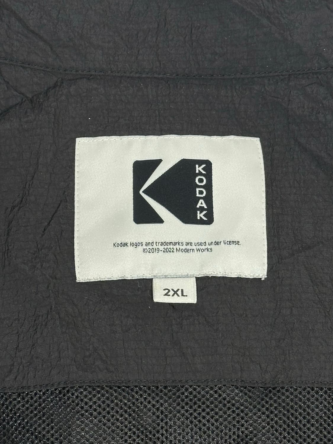 코닥 블랙 오버핏 운동복 반팔 바람막이 아노락 자켓 2XL 상품이미지7
