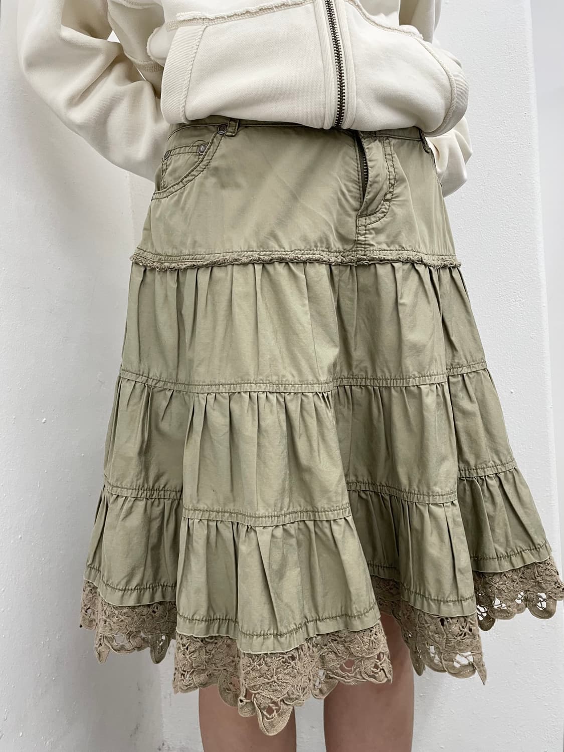 페어리그런지 레이스 캉캉 디테일 스커트 상품이미지4