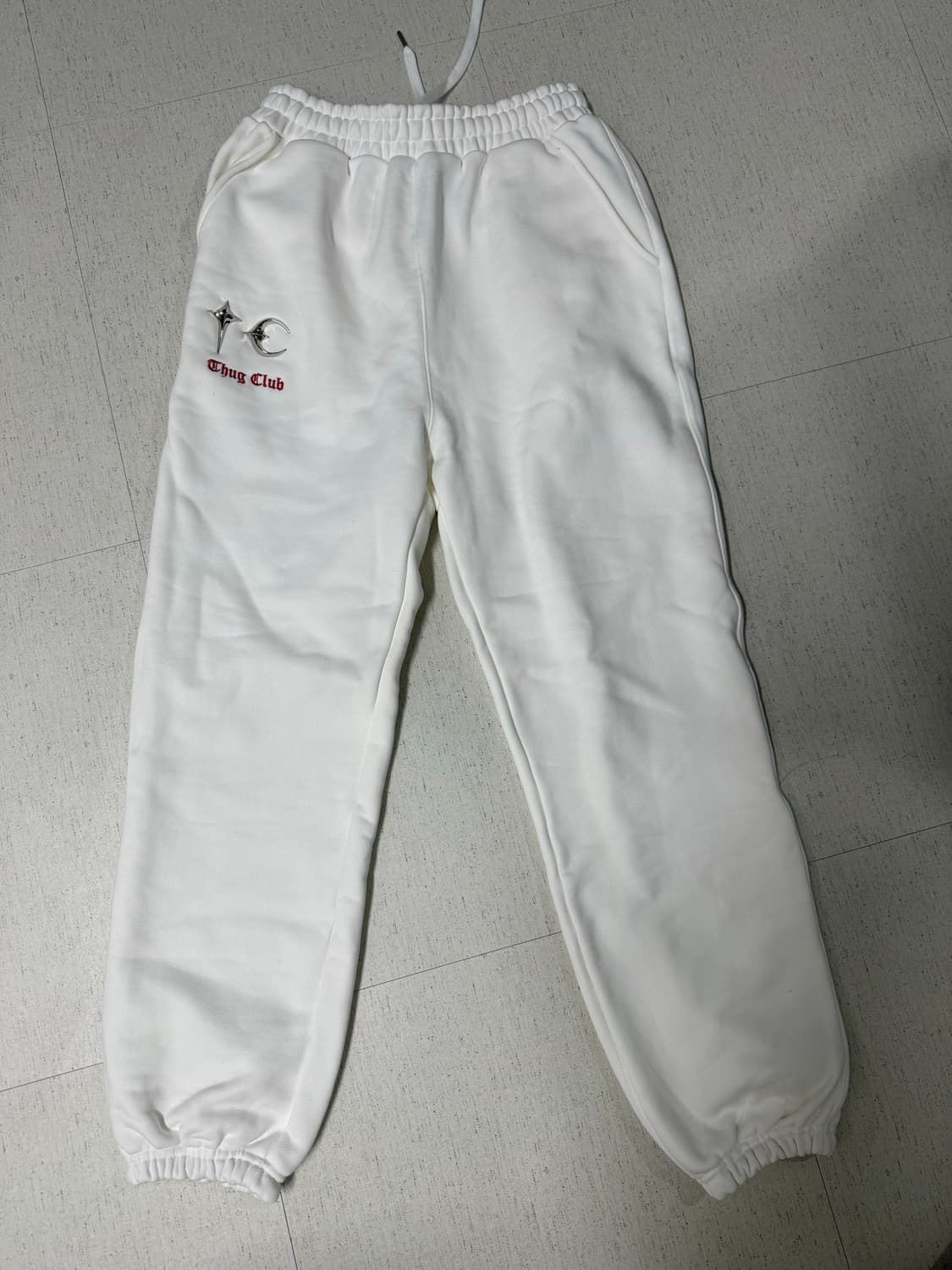 떠그클럽 TC 조거팬츠 화이트 1사이즈 상품이미지2
