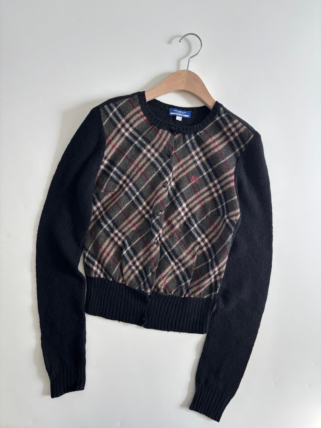 Burberry 버버리 블루 라벨 체크 니트 가디건 상품이미지5