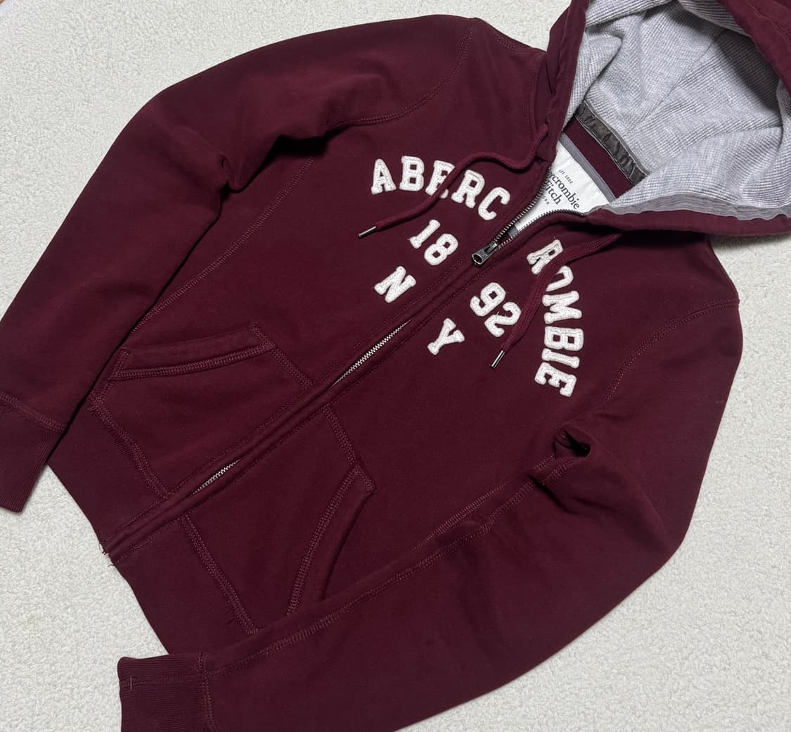 아베크롬비 버건디 후드집업  상품이미지4
