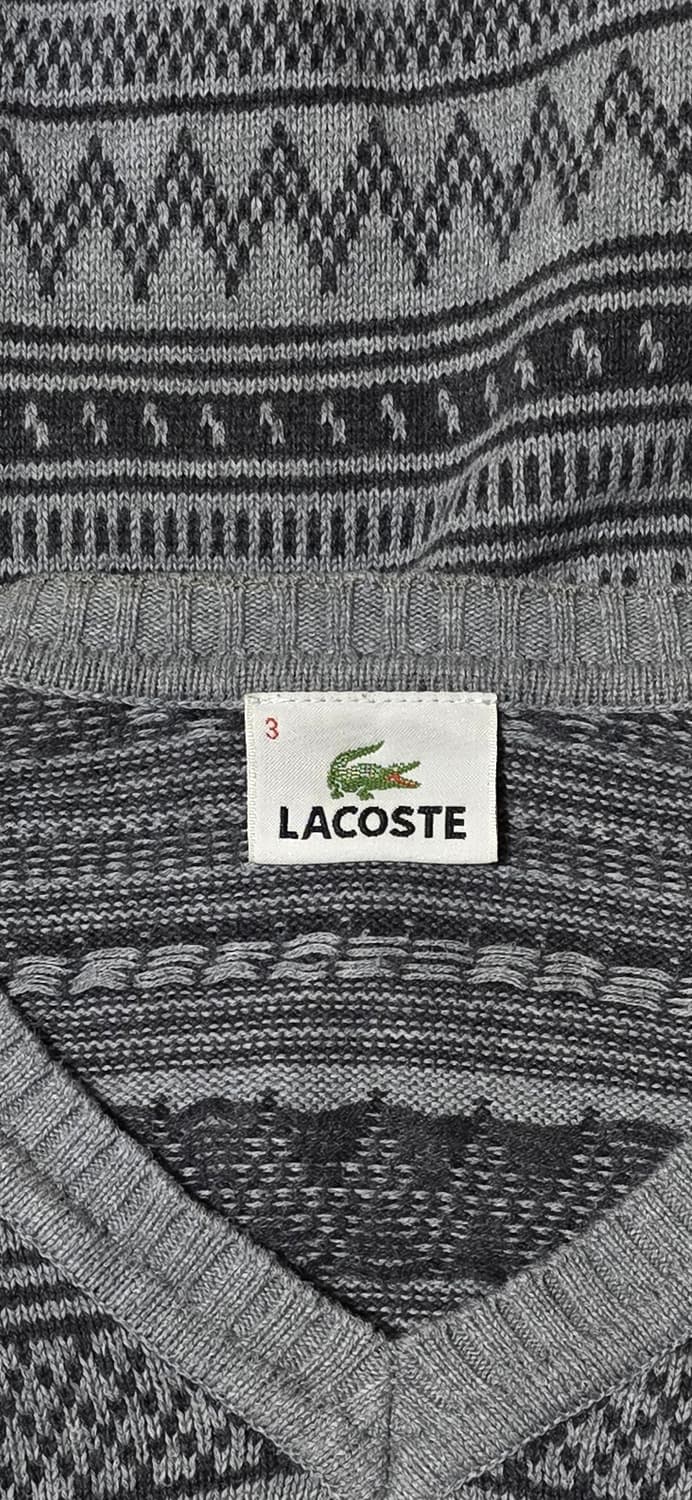 라코스테 패턴 V넥 스웨터 95 상품이미지3