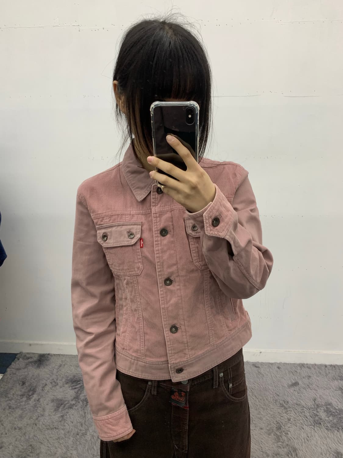 리바이스 핑크 코듀로이 트러커 자켓 상품이미지1