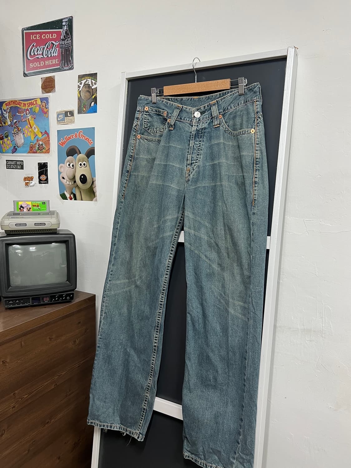 Levis 1902 리바이스 빈티지 워싱 와이드핏 데님 팬츠 상품이미지8