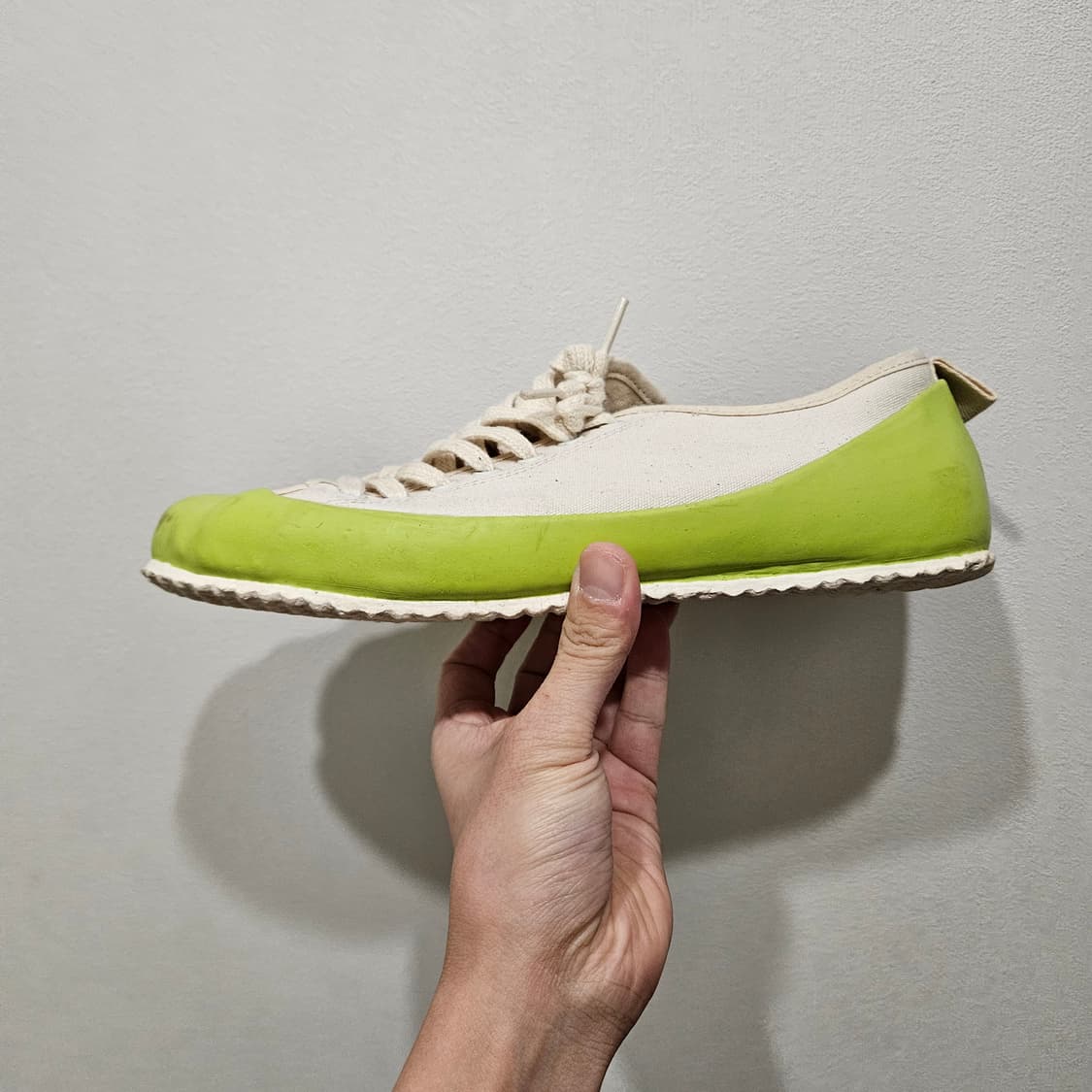 [260] 노스씨클로딩 덱슈즈 레이스업 캔버스화 라임 상품이미지2