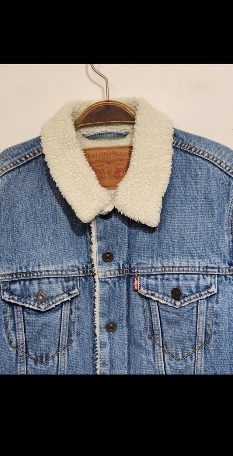 (S) 리바이스 양털 데님자켓 연청 레드탭 청자켓  상품이미지2