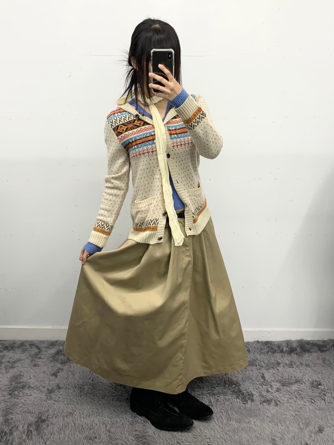 모리 노르딕 후드 가디건 상품이미지3