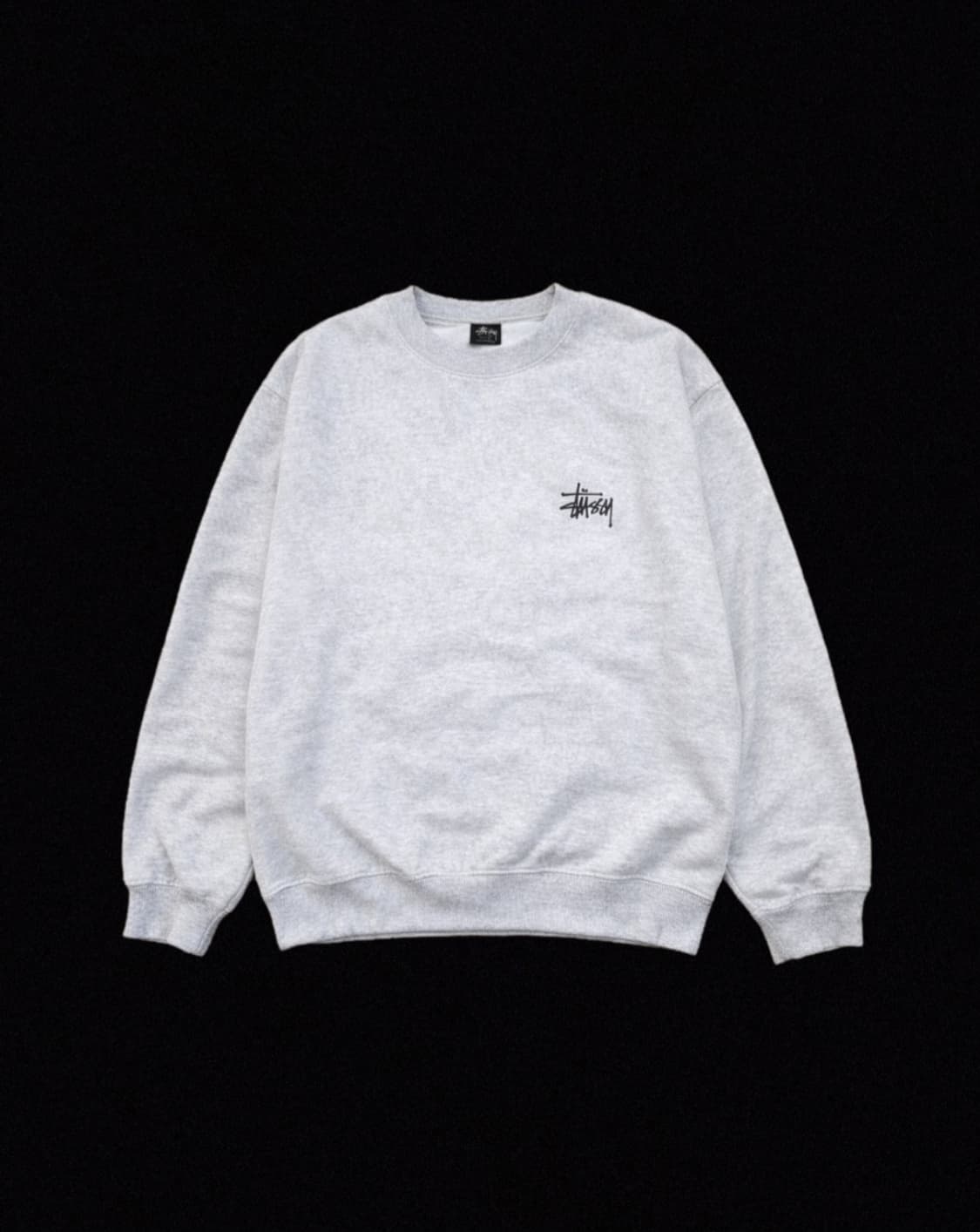 스투시 베이직 크루넥 맨투맨 애쉬 헤더 M / 크림 구매 상품이미지1