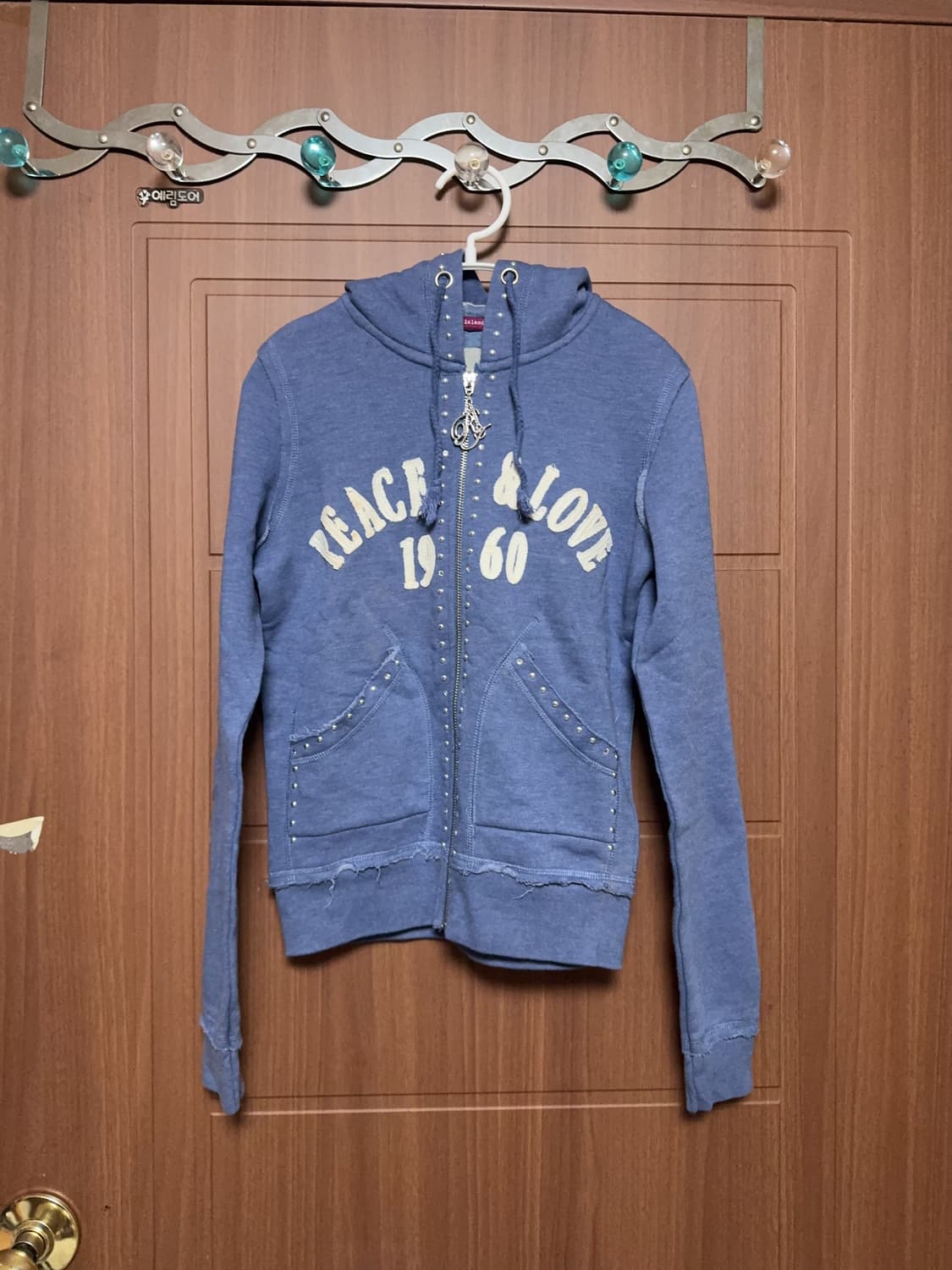 헤이세이 빈티지 갸루 서브컬쳐 아베크롬비 딱붙핏 큐빅 후드집업 상품이미지1