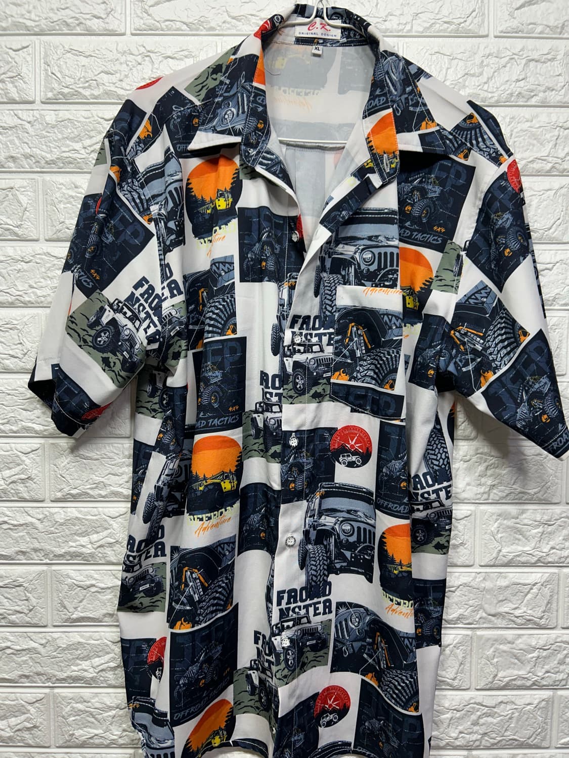 C.K. 오리지널 디자인 짚 패턴 셔츠 XL 상품이미지1