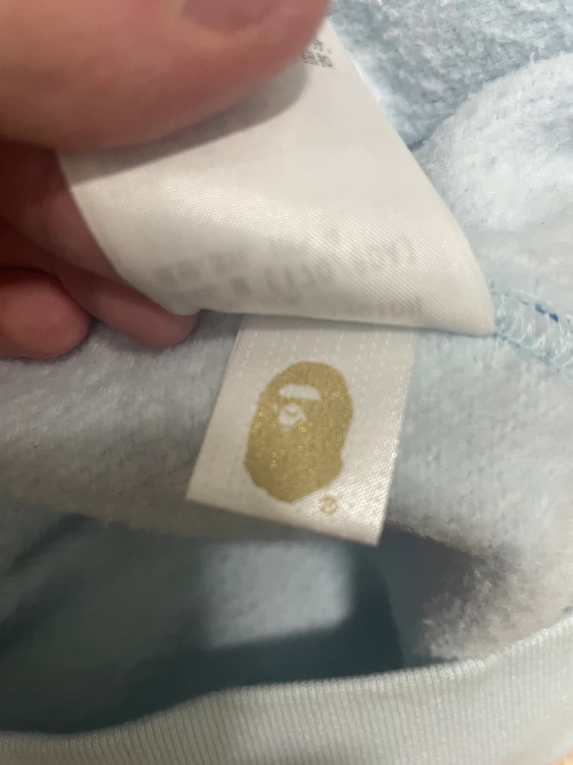 베이프 카모 샤크후드 반집업 블루 m 판매 상품이미지6