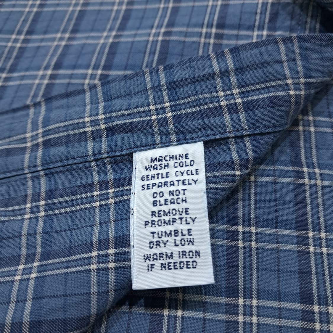 CK048 2XLT 폴로 00s 네이비 스몰 타탄체크 셔츠 남방 상품이미지5