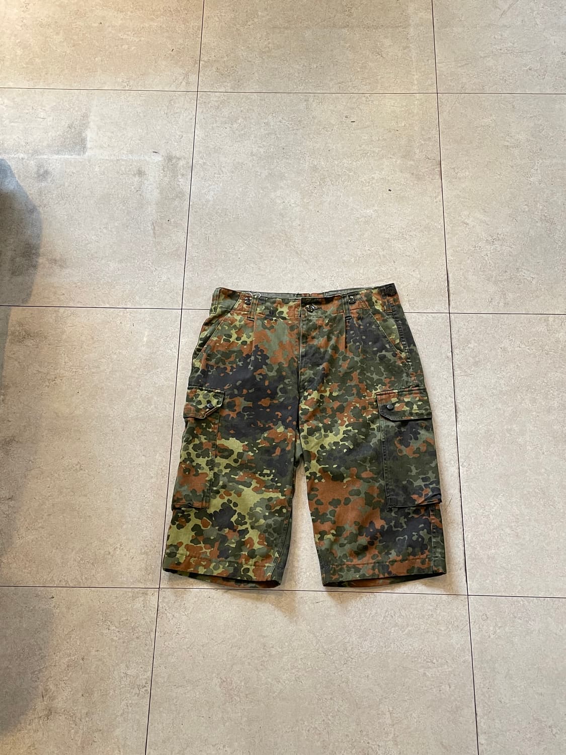 플레크탄 위장 패턴 독일군 카모 카고 반바지 상품이미지1