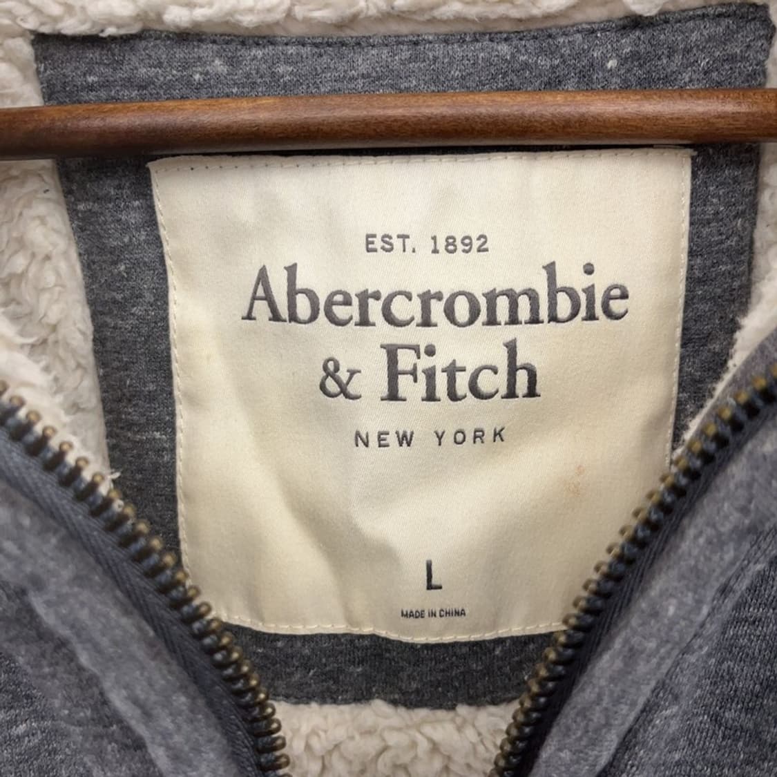 아베크롬비 울프죠 Y2K 캐주얼 양털 후드집업 L C08758 상품이미지5