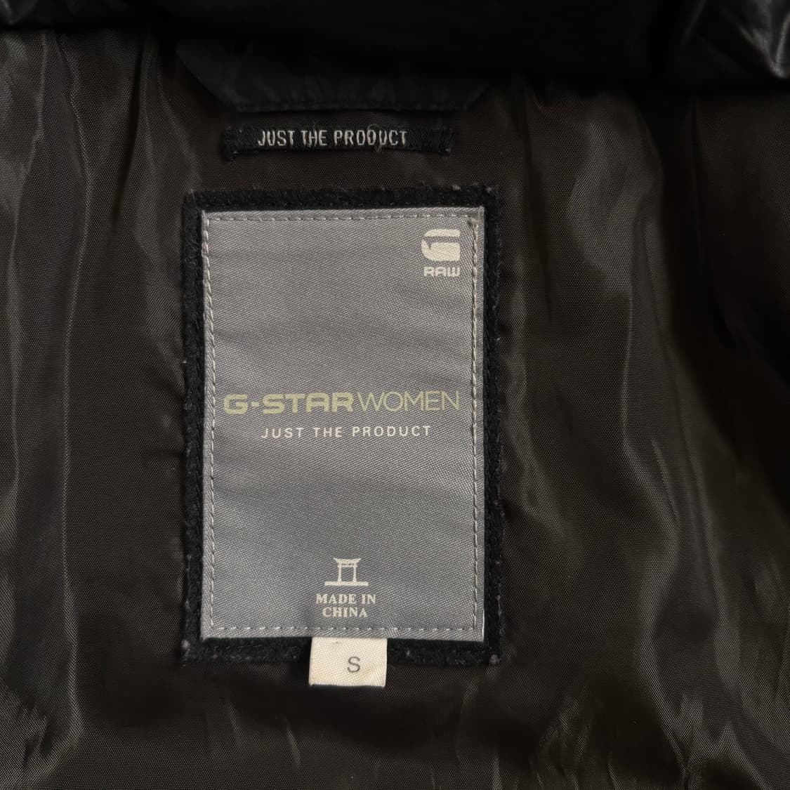 지스타 로우 RAW 블랙 패딩 후드 점퍼 여성 S 슬림 휘슬러  상품이미지5