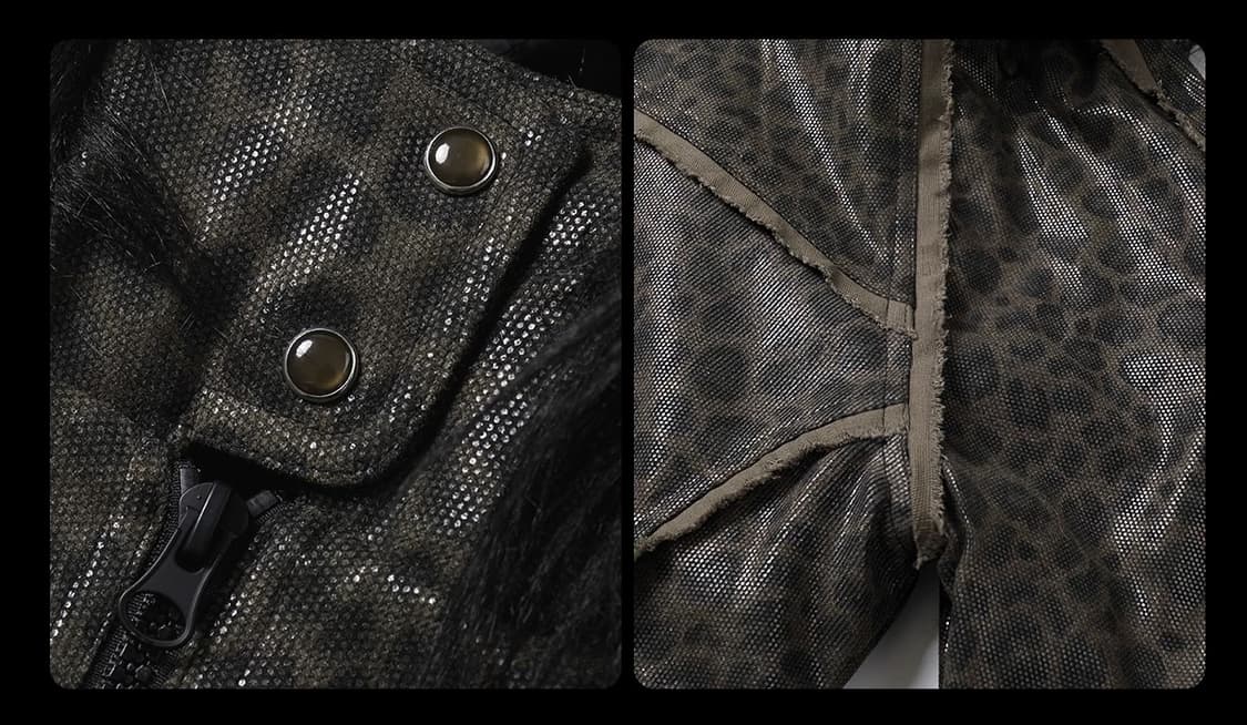 Leopard Glossy Hooded Jacket  상품이미지6