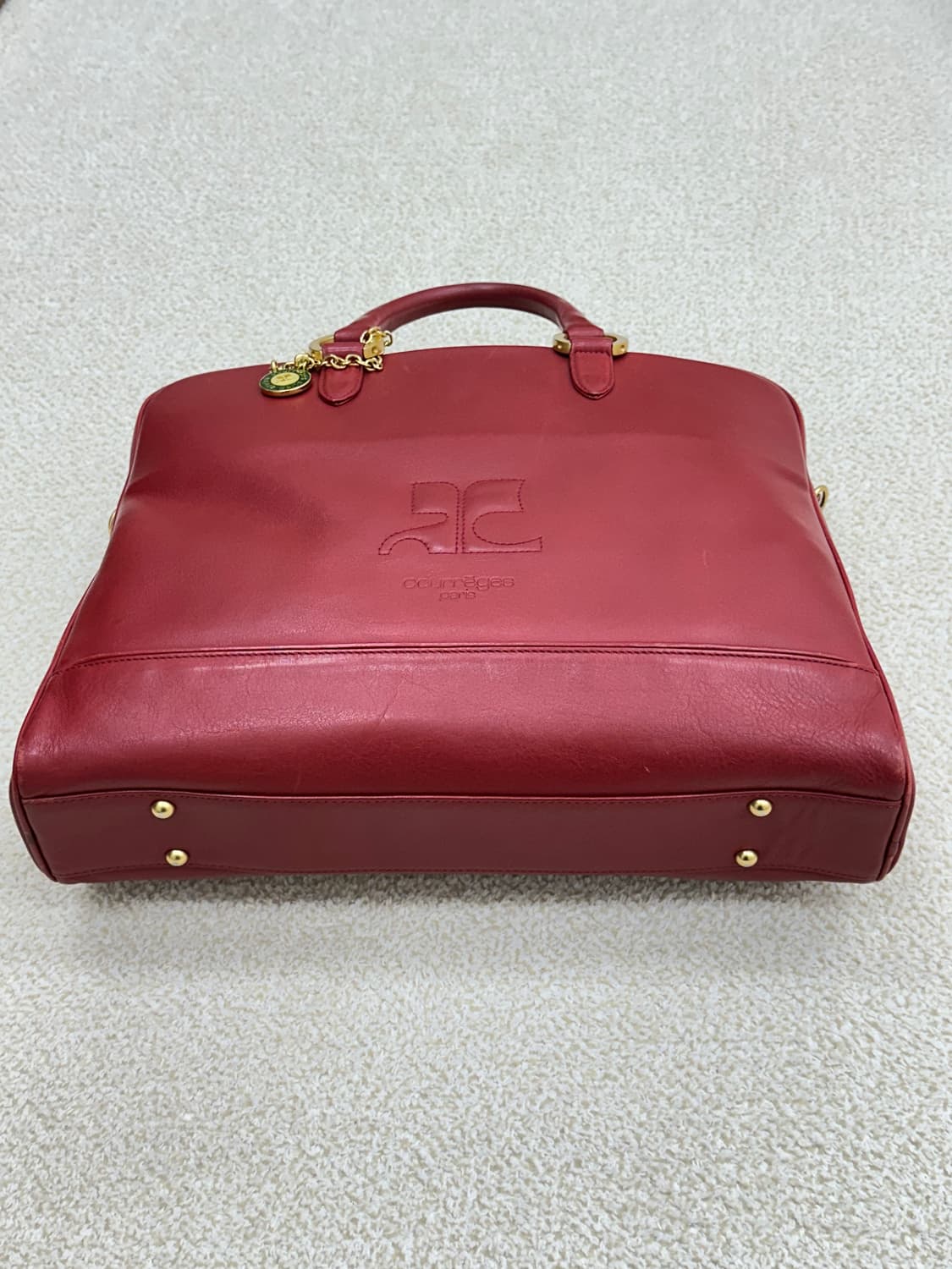 꾸레쥬 레드 핸드백 상품이미지4