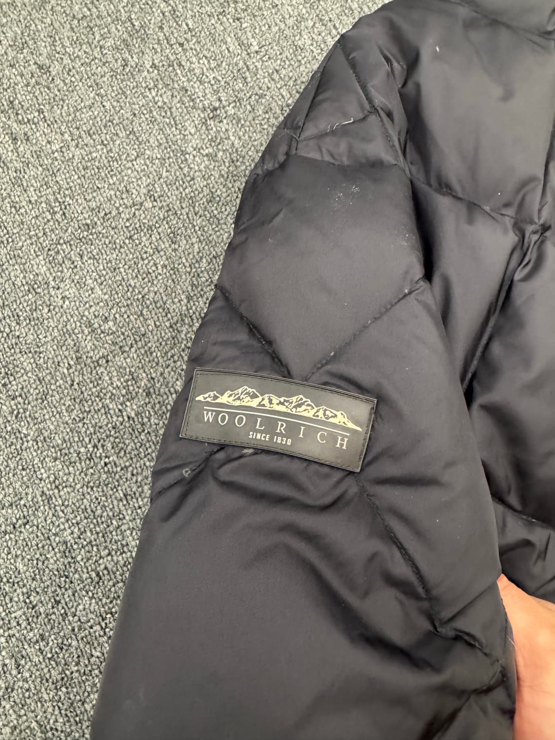 S)울리치 빈티지 다이아 패턴 퀄팅 패딩(지퍼X) 상품이미지8