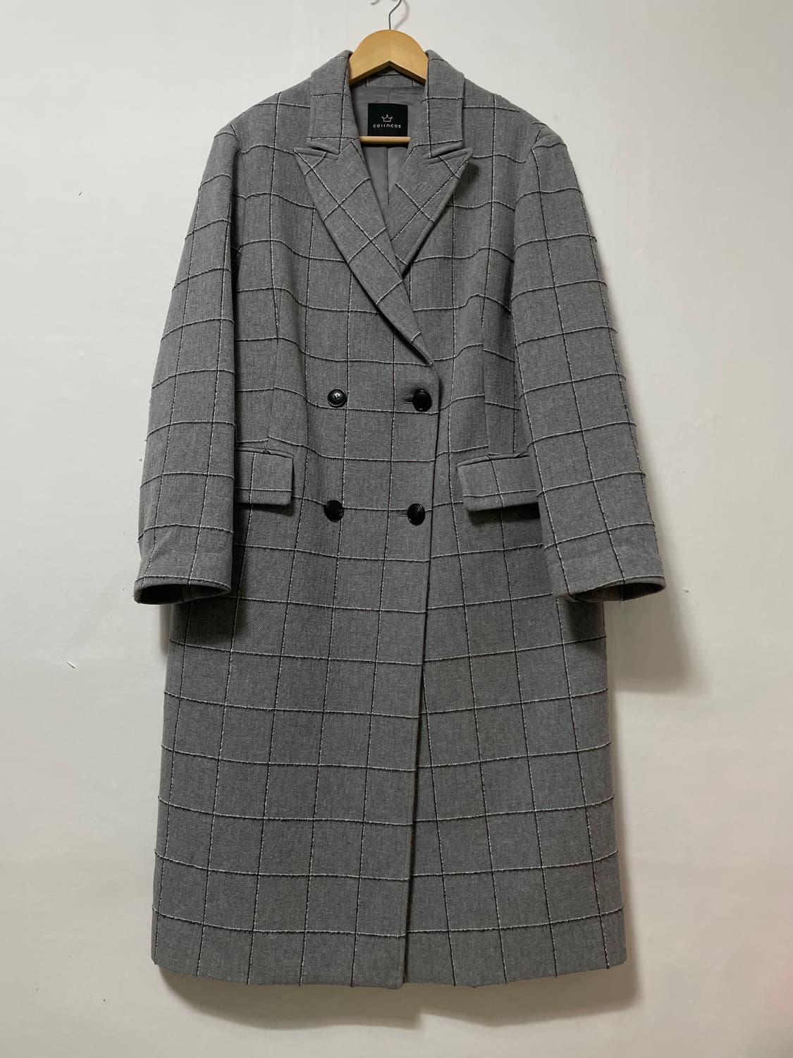 (66-77) COIINCOS 코인코즈 더블버튼 롱코트