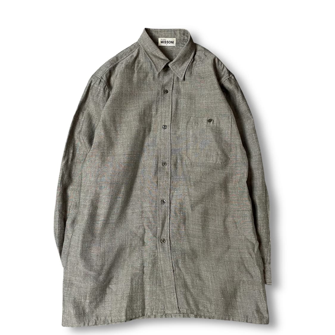 미쏘니 그레이 원포켓 긴팔 셔츠 L 상품이미지1