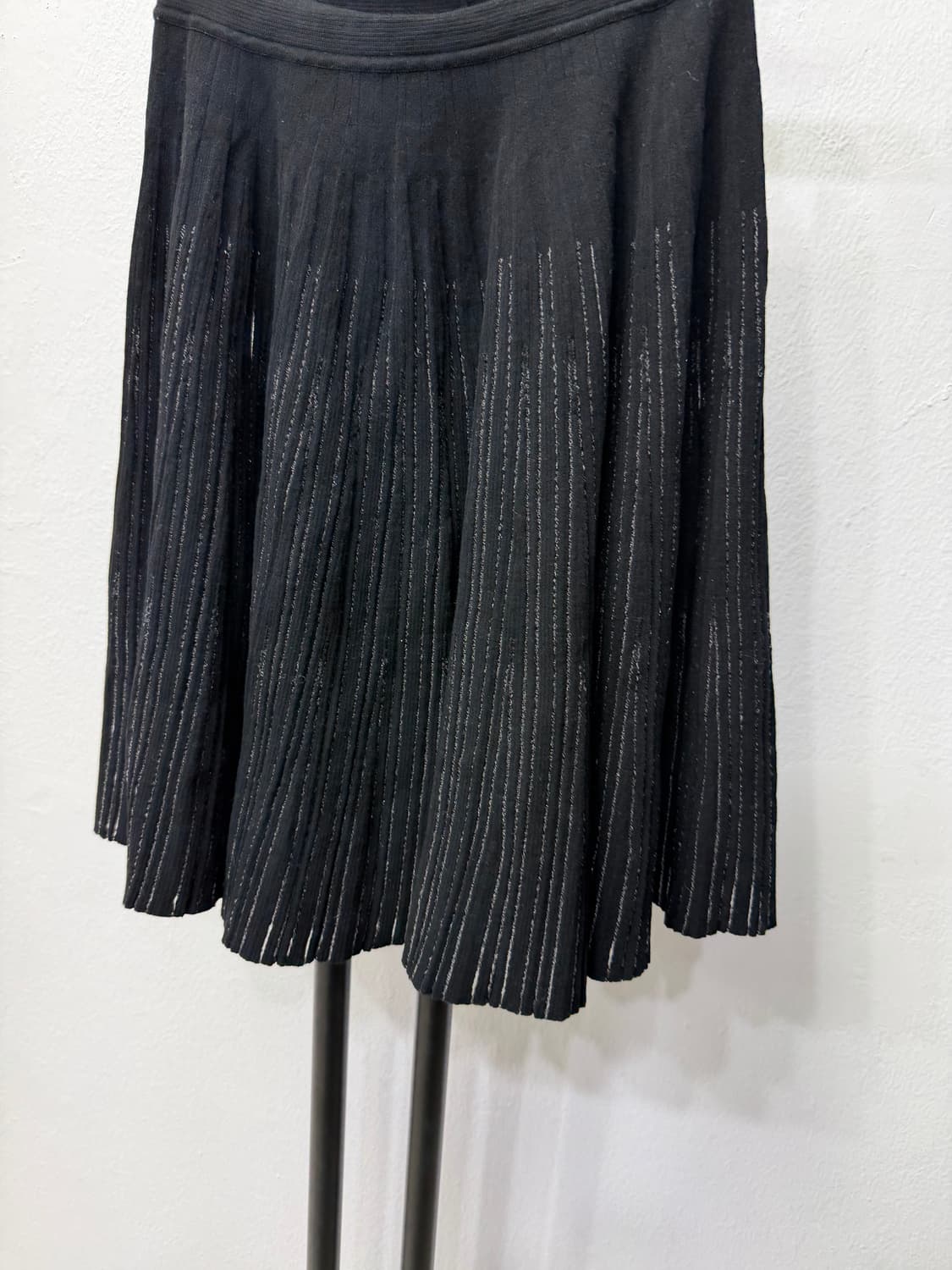 정품) TIME 타임 한섬 블랙 니트 주름 스커트 치마 64F 상품이미지3